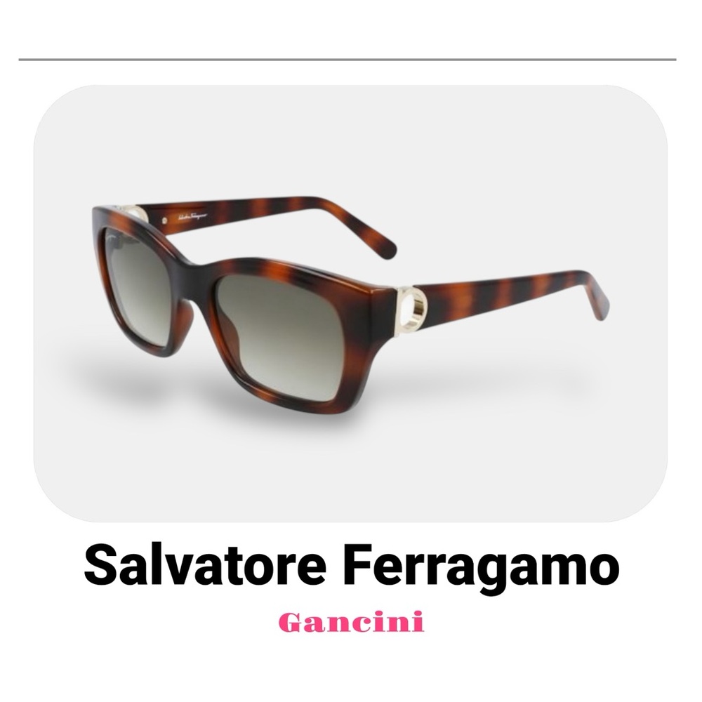 SALVATORE FERRAGAMO Gancini Women's Sunglasses SF1012S 214 53-19-140 NWT